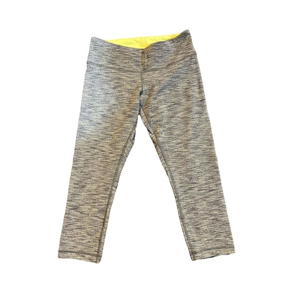 Lululemon | Wunder Under Crop Diamond Jacquard Space Dye Clarity Yellow, 6 - Picture 1 of 7